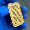 1oz. Bronze Bar w/ Custom engraved Priesthood Line of Authority. Symbolic chained border design. For LDS Elders, High Priests, Missionaries