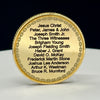 Solid Brass Coin -LDS Priesthood Line of Authority, 32mmX3mm,  (Back side is blank)