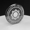 Stainless Steel High-Gloss Black Enameled Coin - Priesthood Line of Authority WITH Priesthood Restoration design on Back. 40mmX3mm