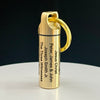 Polished Brass - Block Font - Line of Authority Vial