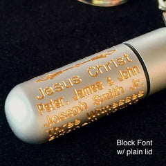 Block Font Line-of-Authority Vial